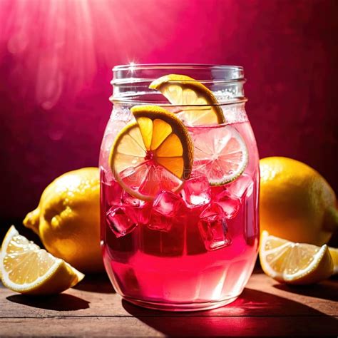 Pink Lemonade Pink Colored Fancy Fresh Squeezed Lemon Citrus Fruit
