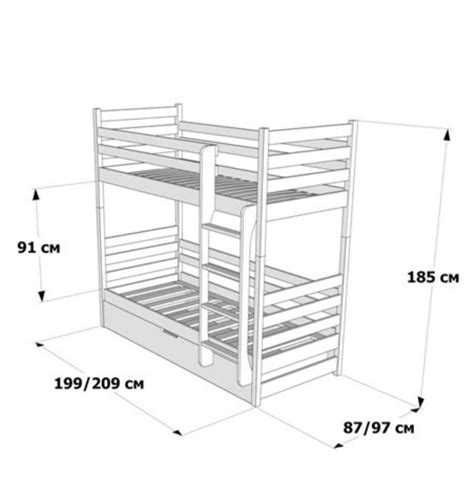 Двухъярусная кровать с комодом и матрасами: 9 000 грн. - Меблі для ...