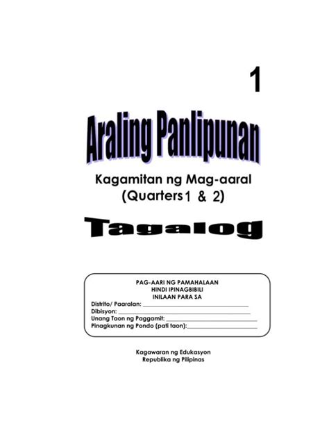 Pagkilala Sa Sarili Araling Panlipunan Grade Nbkomputer