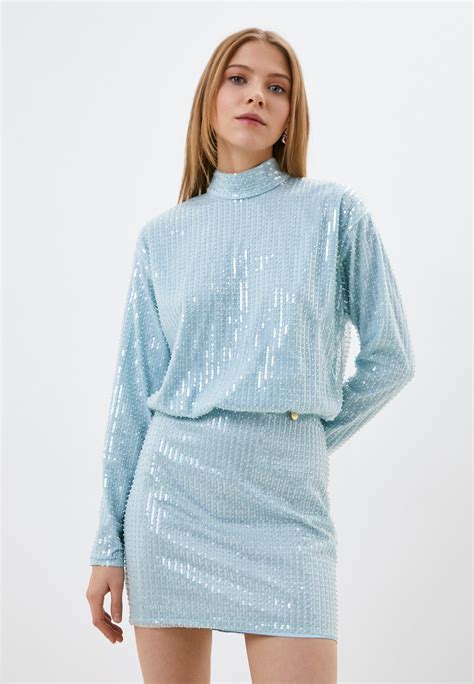 Платье Rich Naked Lucia mini dress цвет голубой MP XW LO B