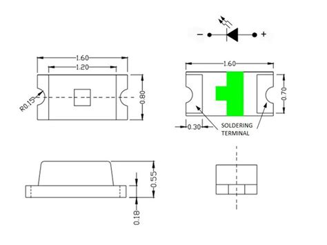LED SMD 0603 - Green (100 Pack) - Micro Robotics