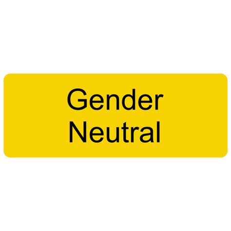 Gender Neutral Sign Egre 25518 Blkonylw Gender Neutral