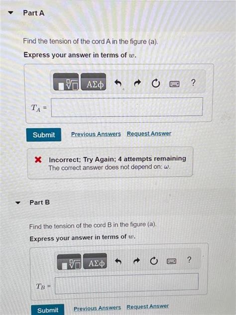 Solved Find the tension in each cord in the figure (Figure | Chegg.com