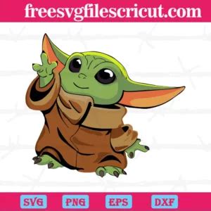 Baby Yoda Svg Png Dxf Eps Cricut Files Free Svg Files For Cricut