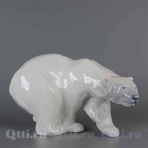 Фарфоровая статуэтка "Белый медведь" Royal Copenhagen Дания - Qtti.ru