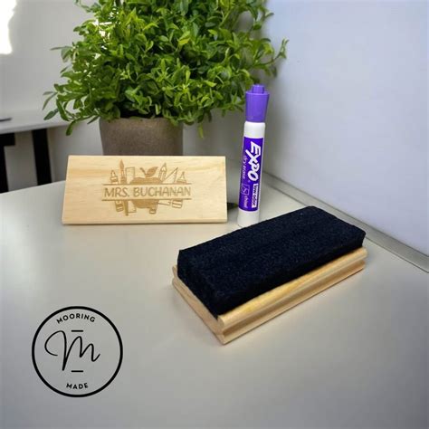 Personalized Dry Erase/ Chalkboard Eraser | Mooring Made