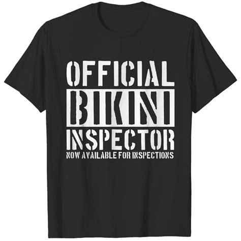 Official Bikini Inspector Funny Summer T Shirt T Shirts Sold By Lanakath SKU 12258501 50