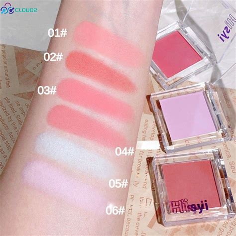 Hisyi Blush Matte Nude Makeup Naturally Brightens The Complexion With High Gloss Three