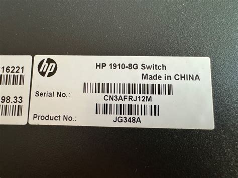 HP 1910-8G Switch (JG348A) | Kaufen auf Ricardo