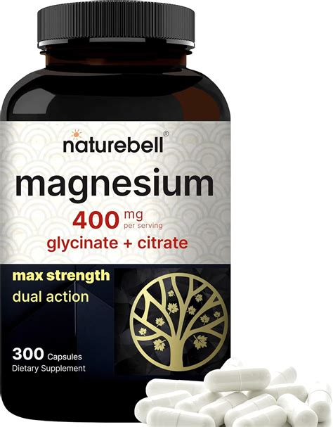 Amazon NatureBell Magnesium Complex 400mg Supplement 300 Capsules