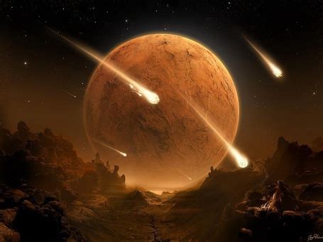 Фото Метеоритный дождь на чужой планете