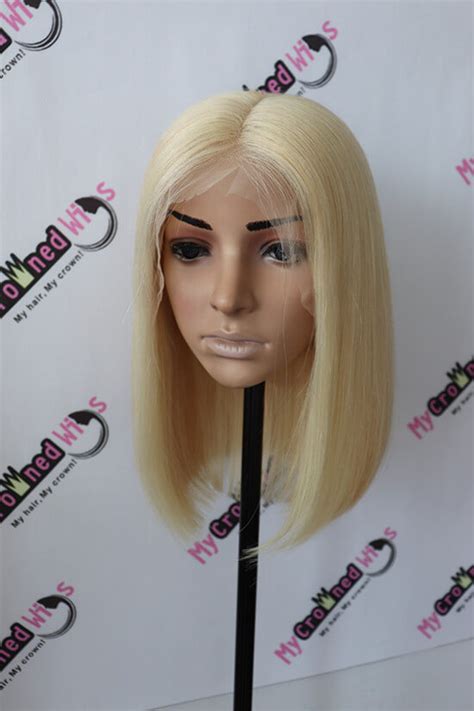 Brazilian Virgin Blonde Color Summer Bob Lace Front Wig MCWBB My Crowned Wigs