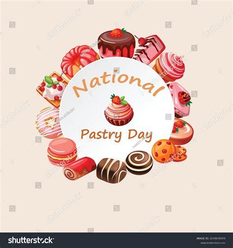 National Pastry Day Vector Sweet Salty Stock Vector Royalty Free