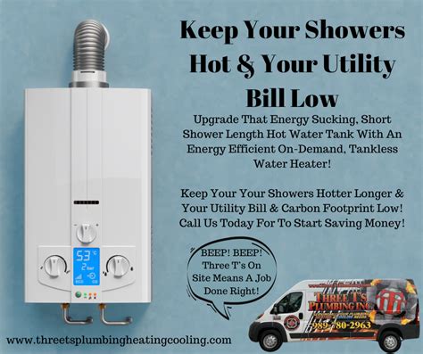 Tankless Water Heater Benefits - Three T's