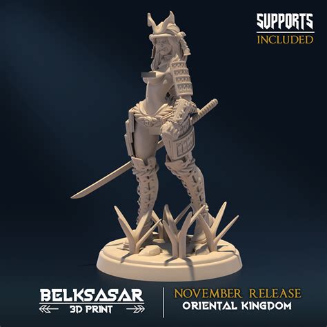 STL File Moonshine Samurai A Nude And Normal D Printer Model To