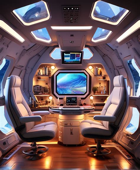 Cozy spaceship living quarters by Dan Quattrochi - Playground