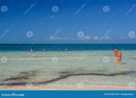 Girl In String Tanga Bikini On The Beach On A Sunny Day In Cancun Yukatan Mexico Editorial