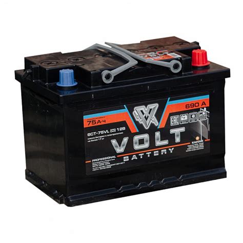 Аккумулятор VOLT PROFESSIONAL 6СТ-75.0VL(0)LB низ купить в Москве с ...