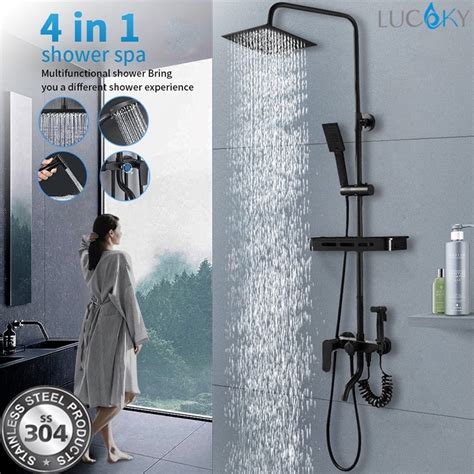 Stainless Steel In Shower Set Bathroom Hot And Cold Brass Body With Faucet Bidet