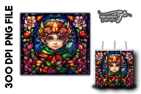 Elf Stained Glass Background Graphic By Glamousita Sublimation