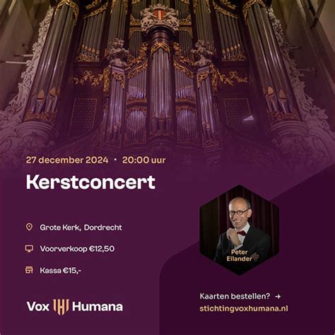 Kerstconcert Door Peter Eilander Op Het Kam Orgel In De Grote Kerk