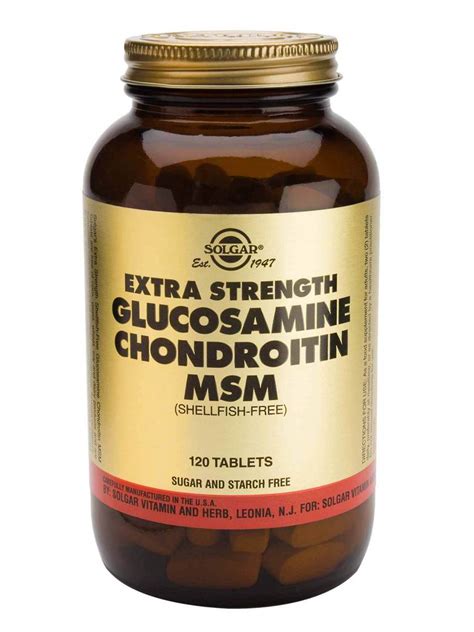 Solgar Glucosamine MSM Chondroitin Extra Strength 120 Tablets 100067