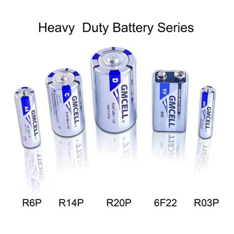 Super Heavy Duty Dry Battery 1 5V R6p AA AAA C D 9V Battery Zinc Carbon