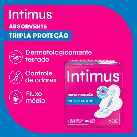 Absorvente Externo Para Piscina - ABSORVENTE EXTERNO INTIMUS TRIPLA PROTEÇÃO SUAVE C/ABAS - 32 UNIDADES ...