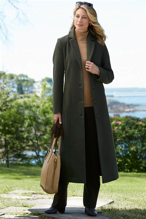 Long Wool Blend Coat Classic Womens Clothing From Chadwicksofboston