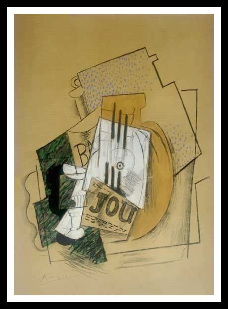 Pablo Picasso After Nature Morte Papier Collé 1959 Pochoir