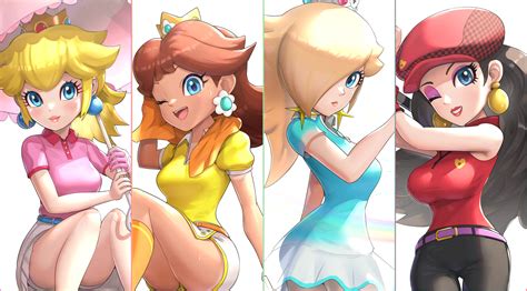 Princess Peach Rosalina Princess Daisy Pauline Golf Daisy And 3