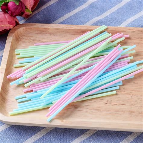 60pcs Cake Pop Sticks 15cm Pastel Colors Kitchen Craft Plastic Handles ...