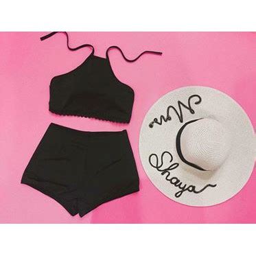 ĐỒ BƠI NỮ Bikini mảnh áo yếm đen Kèm ảnh khách mới nhất BigBuy bigbuy vn