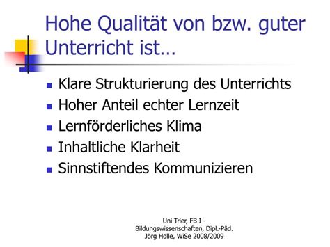 Ppt Qualit T Und Evaluation Im Unterricht Powerpoint Presentation