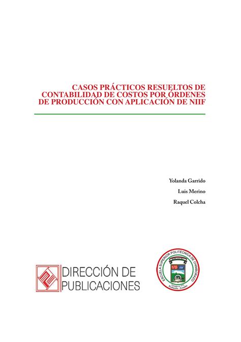 Libro Casos prácticos de contabilidad de costos pdf