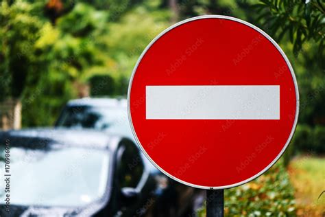 No Entry Or Wrong Way Traffic Sign Stock Foto Adobe Stock