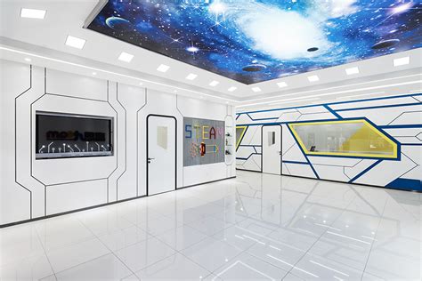 科幻空间，高思教育集团steam教育大厦设计欣赏｜htd赫韬建设项目效果图区室内设计联盟官网 设计师互动平台