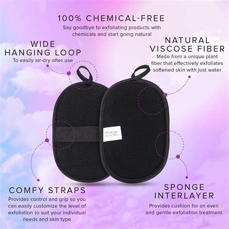 Seraphic Skincare Bikini Buffer Exfoliating Scrub Mitt Skin Exfoliator Scrubbing Pads For The