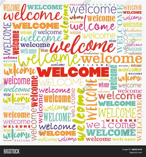 Welcome Word Cloud Image And Photo Free Trial Bigstock