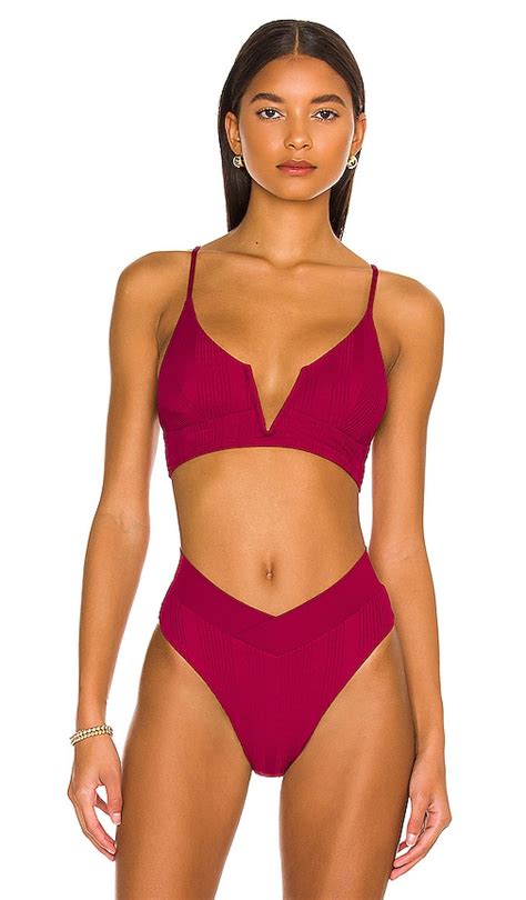 LSPACE Siren Bikini Top In Cabernet REVOLVE