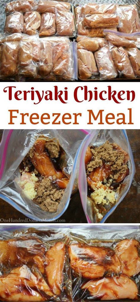 Freezer Meals Teriyaki Chicken One Hundred Dollars A Month Recipe