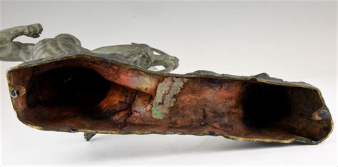 Victor Demanet Art Deco Bronze Sculpture Male Nude Archer Hercules