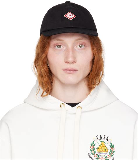 Casablanca Black Logo Patch Cap Casablanca