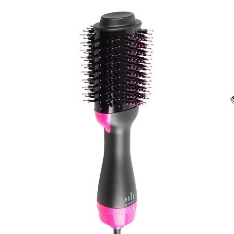 Electric Straightener 3 In 1 Volumizing Carbon Blow Rotating Brush One Step Styler Hot Air Comb