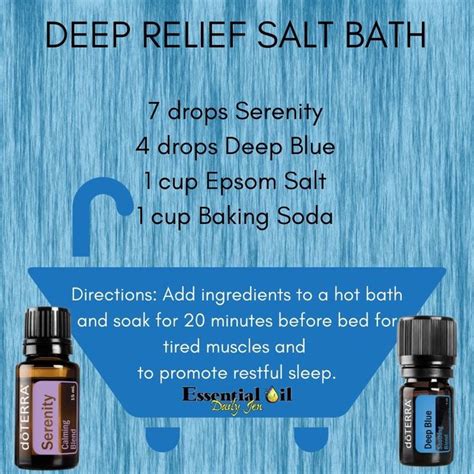 Deep Relief Salt Bath Essential Oil Diffuser Blends Recipes