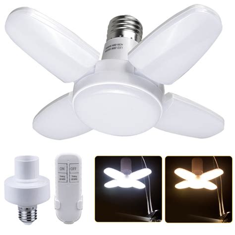 E27 Led Bulb 220v 110v 28w Foldable Led Lamp Fan Foco Led Light Bulbs