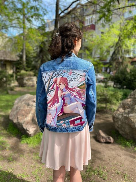 Anime Denim Jacket Etsy