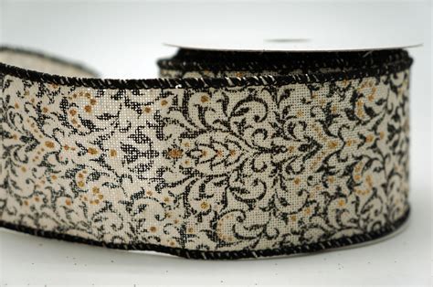 damask cotton ribbon  gold glitter king young wedding christmas