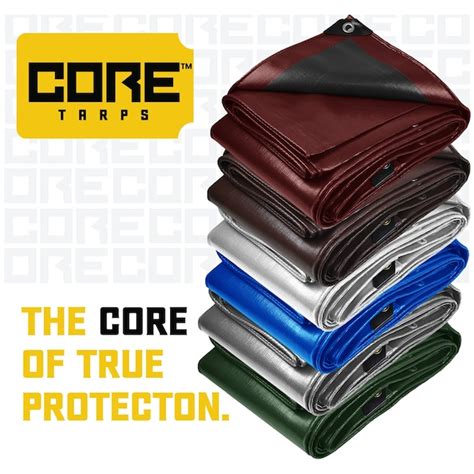 Core Tarps 10 Ft X 12 Ft Maroon Waterproof Commercial Polyethylene 20