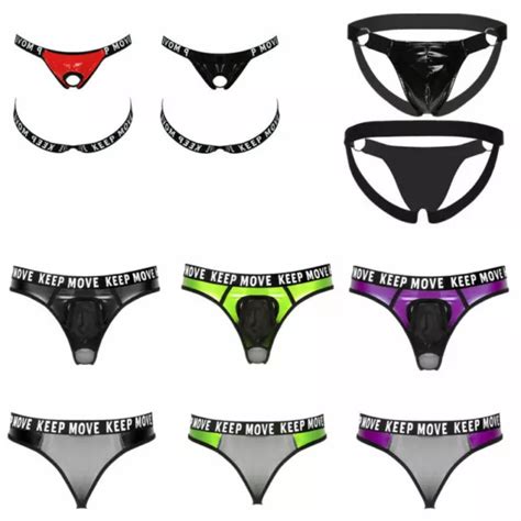 MEN S SEXY STRETCH Jockstrap Briefs Bulge Pouch Bikini Thongs G String Underwear